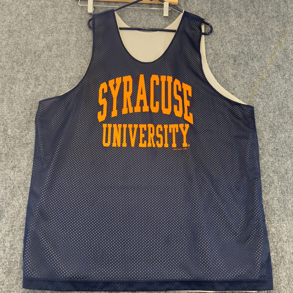 A4 Syracuse University Reversible Mesh Jersey Navy White Size 2XL